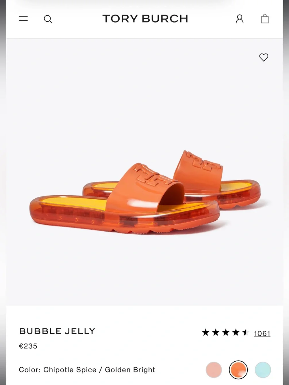 Orange Logo Slide Sandals with Yellow Footbed